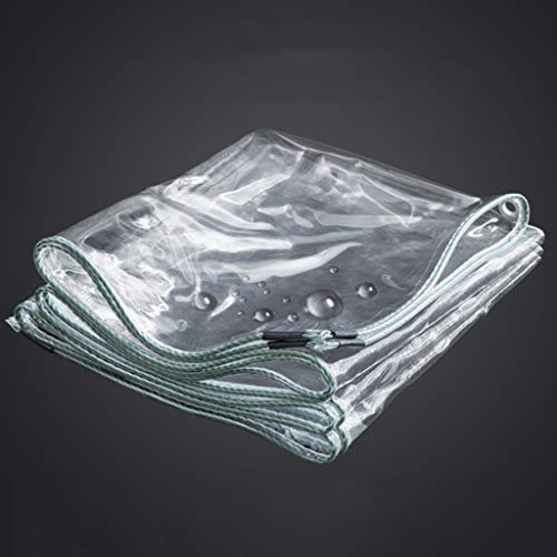 PVC wasserdicht Transparente Plane Camping verdicken Zeltplane Gebäudestaub/Farbe/Schmutz/Regen Blatt mit Ösen 350 g/m²