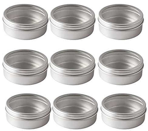 ZEOABSY 12 Stück 100ml Silber Leere Aluminiumdose Aluminium Runde Stülpdeckeldose Dosen Aludose Blechdosen mit Sichtfenster Cremedosen für DIY Salben Kerze Kosmetik Rasierseife