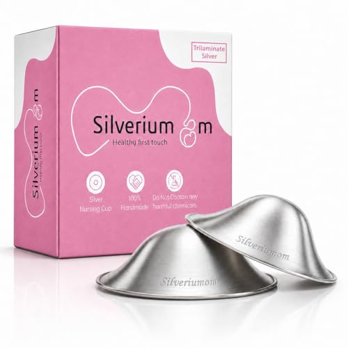 Silveriumom Amningskoppar i silver – napp för bröstvårtor för amning av mödrar – 100 % rent silver 999 karat och handgjord