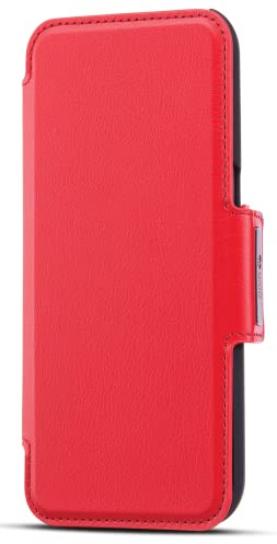 Doro - Étui-Portefeuille d'origine pour Smartphone 8100/8200/8220 - Protection Complète - Fonction Portefeuille - Rouge