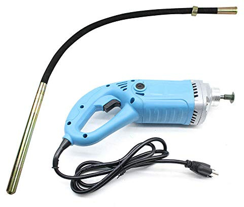 1300W Manuel Vibrateur de Béton Bouteille Vibrante Bouteille Vibrant Electrique Vibrant Portable Professionnel Compacteur de Béton Industriel Longueur du Vibrateur 1.5M