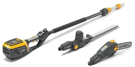 STIGA 278722108/ST3 - Tagliasiepi a batteria, con pulsante alto, manico telescopico MT 500e, con batteria inclusa, L