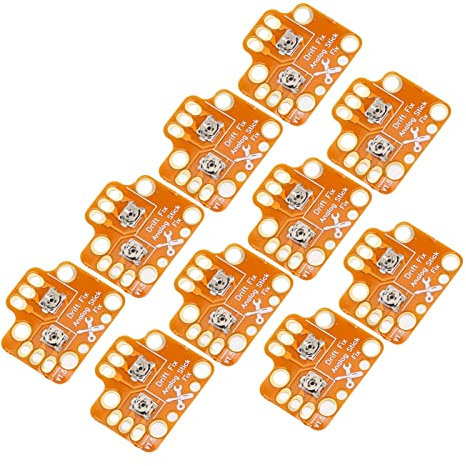 HOHXFYP Gamepad Joystick Drift Repair Board, Gold PCB Gamepad Joystick Drift Fix Mod, Game Controller Drift Repair Board Compatible avec pour PS4 PS5 Xbox, 0.75X0.71X0.08In