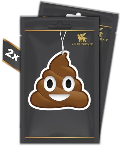 R&M ORIENT Set da 2 pezzi Poopy Stink – Albero profumato – Deodorante automatico per auto divertente tuning – Car Air Freshener – Cacca (NIGHT SKY)