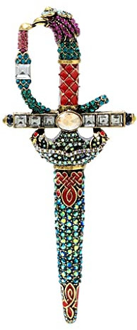 CAZARU Strass-Vintage-Büchlein für Damen und Herren, Unisex, große kreative Anstecknadel, personalisierter Schmuck