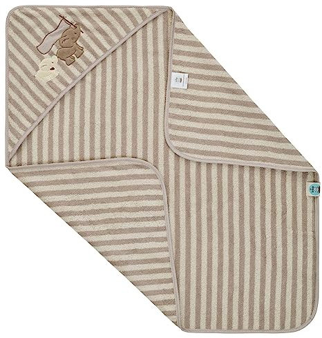 sei Design Dein Bio KAPUZENTUCH aus 100% Bio Baumwolle für Babys, Kapuzenbadetuch Kapuzenhandtuch für Neugeborene, ideal als Badeponcho Kuscheldecke - Handtuch für zarte Babyhaut ab 0+ Monaten 80x80