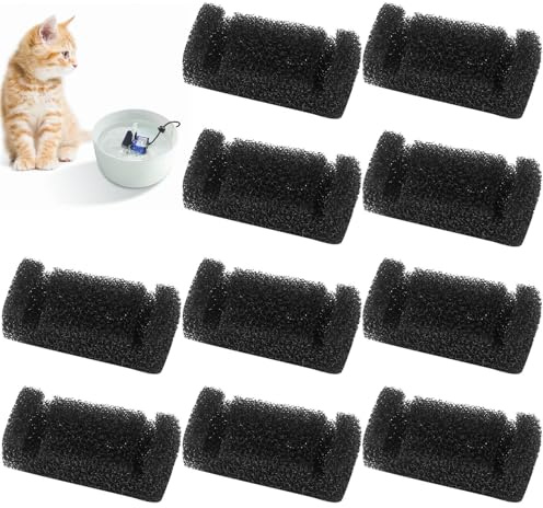 12 Stück Katze Trinkbrunnen Schaum Filter, Schwammfilter für Katzenbrunnen | Cat Fountain Sponge Filter, Ersatz Schaumstofffilter für 84 FL oz/2.5L Katzenbrunnen