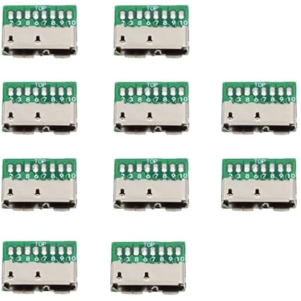 CY Lot de 10 connecteurs micro USB 3.0 10 broches femelle pour carte de montage SMT avec PCB pour disque USB DIY OEM
