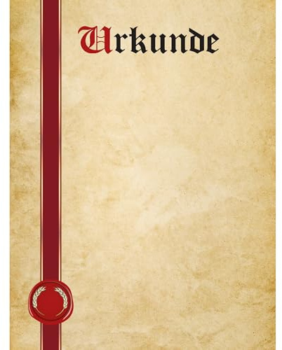 moppenstedt Urkunde Blanko aus FSC-Papier (10 Blatt), Urkundenpapier A4 bedruckbar 170g als Zertifikat, Geschenk oder Ehrenurkunde für besondere Gelegenheiten wie Jugendweihe, Turnier