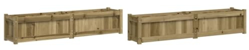 vidaXL Jardineras de Exterior 2 Unidades Madera impregnada de Pino