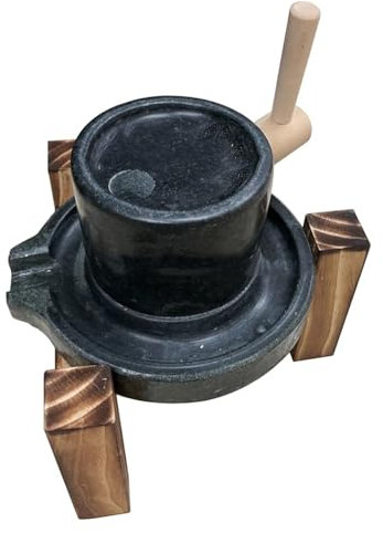 Getreidemühle Retro Small Mühlenschleife für Zuhause, Kindergarten/Küchenhandwerk Unterricht, Schleifen, Frauen Handbuch Gewürze Tee Kräuterpulver Paste Bluestone Mills
