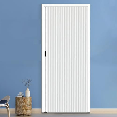 Falttür Falttüren Innentüren Schiebetür Verdunkelnde Falttür für den Schrank, plissierte Akkordeontür für den Innenbereich von Schlafzimmer, Wohnzimmer, Türöffnung und Sichtschutz, Schiebetür im Scheu