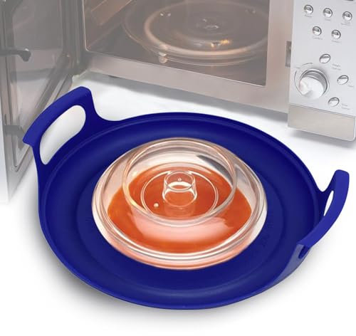 Supports De Bol À Micro-ondes Avec Poignées - 30x26,5 Cm Support De Bol À Vaisselle Pour Micro-ondes,Plateau Pour Micro-ondes Porte-bol Chaud,Support D'assiettes Pour -ondes Résistant À La Chaleur