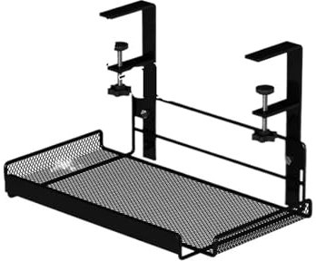 Bandeja Portacables Bajo La Mesa Bandeja de gestión de cables debajo del escritorio, organizadores de cables de escritorio de acero sin taladro, bandeja de gestión de cables, estante de gestión de cab