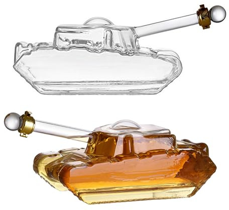 Whiskykaraff 0,5 l whiskykaraff, 2 i 1 glasdispenser tank vinfat, festdrinkdispenser presentset för Scotch Bourbon Vodka Rom sprit