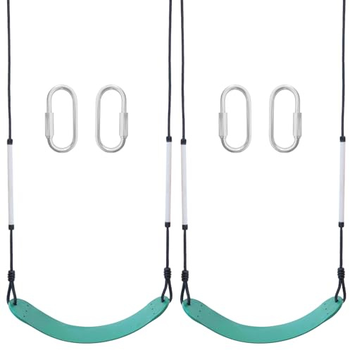 2 Pack Swing Sets, Heavy Duty Tree Swing Seat ，Support 330lb，Suitable for Backyard, Garden, Playground