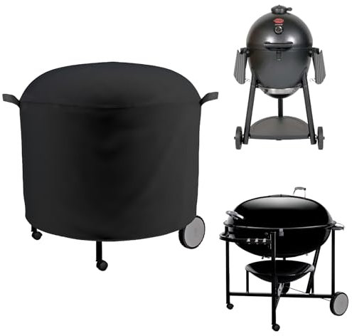 Cover Geny Extra Large Grill Cover Fits Weber Ranch Kettle Charcoal Grill 37,Char-Griller AKORN Kamado Charcoal Grill Model E16620,Outdoor Round Grill Cover(46 D)