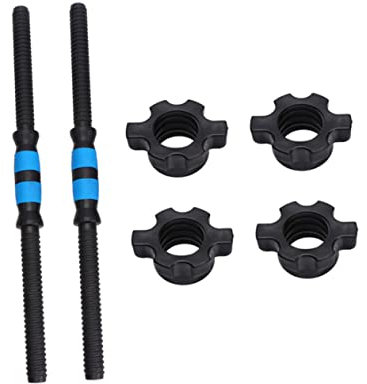 Sosoport Asta per Manubri Impugnatura Antiscivolo Barra Collegamento in per Allenamento Pesi Adatta per Esercizi a Casa e Palestra Colore Blu 40 Cm