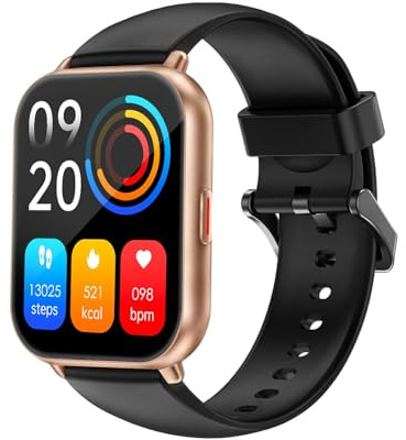 RUIMEN Montre Connectée Homme Femme avec Appel Bluetooth Smartwatch avec Podometre Cardiofrequencemetre Oxymetre Montre Sport pour iPhone Android Etanche IP68 Notification Chronometre Meteo