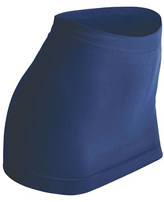 Tube Nierenwärmer Damen: Premium Rückenwärmer Rund-Strick, Bandeau-Top, Bauchwärmer & Rock, Für Alltag, Yoga & Sport, Shirtverlängerung, Stretch Schlauchrock, OEKO-TEX 100 (nautic blue, M)