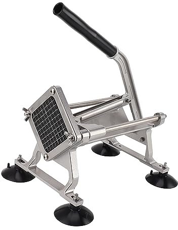 Cutter di Patatine Fritte, Manuale Professionale in Acciaio Inossidabile Tagliere Patate Chip per Verdure Cipolle Carote Cetrioli, Facili da Funzionare con Manico Esteso e
