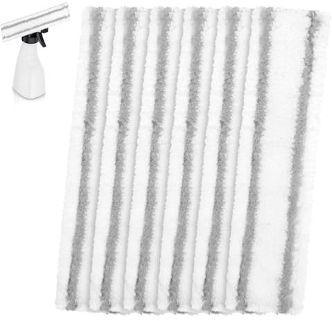 Adiwo Window Vac Cleaning Pads for Karcher, 6Pcs Karcher Window Cleaning Machine Rag Replacement Pack, Compatible with Karcher WV1 WV50 WV75 Window Vacuum Cleaners（Gray）