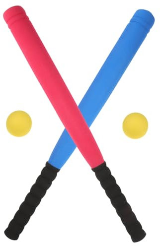 DECHOUS Kindersport Spielset Eva Baseballschläger Mit Weichen Bällen rutschfeste Schläger Für Mädchen Und Jungen Für Indoor Und Outdoor Aktivitäten Fördert Koordination Und Teamarbeit
