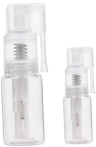 Happyyami Botellas Rociadoras de 2 Pcs Transparentes para Polvo y Reutilizables Viaje para Cosméticos y Perfumes
