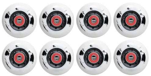 Inline-Skate-Rollen-Set, 72 mm, 76 mm, 80 mm, Härtegrad 85A, 8 Stück, ABEC-Kugellager (76 mm)