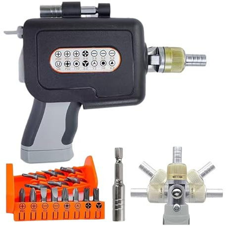 Set di cacciavite a cricchetto, cacciavite a cricchetto Magnetica, Set di cacciavite completo multi -angoli, Strumento elettronico ergonomico con 14 bit di varie dimensioni, kit di riparazione per aut