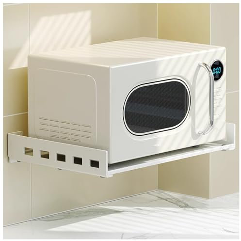 Platzsparende schwebende Regale für Mikrowelle und Elektroofen, Wandmontage, Hängeregale, Küchennizer & Gewürzregal, stilvolle Aufbewahrungslösung für das Kochen zu Hause