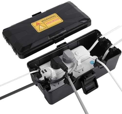Romon Scatola Derivazione Esterna Scatola Di Connessione Resistente Alle Intemperie Con Grado Di Protezione IP54 6 Ingressi Per Cavi Scatola Cavi PP Per Fissaggio A Parete Scatola Stagna Nero