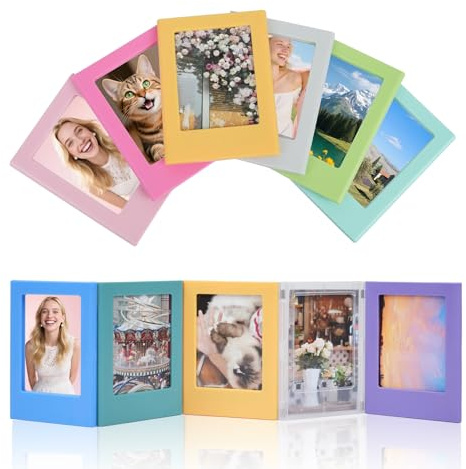 12Pack Magnetic Picture Frame, Mini Picture Magnets 2.5x3.5 inches Picture Frame for Refrigerator, Small Size Magnetic Photo Frames, Magnetic Photo Frames for Refrigerator, School, Office(Photo Size-3.3 x2.1 inches)