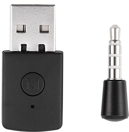 Risegun Bluetooth Adapter for PS4, Mini USB 4.0 Adapter Dongle Transmitter and Receiver for PS4 Bluetooth Headset