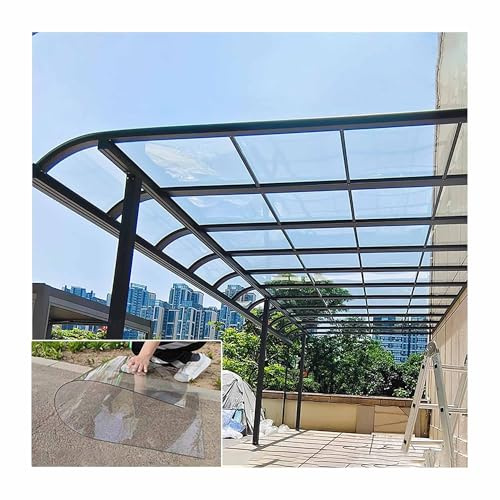 Paneles de invernadero de policarbonato transparente de 1,2 mm de grosor para cobertizos al aire libre, patios y divisiones, techo de repuesto duradero (0,8 x 12 m)
