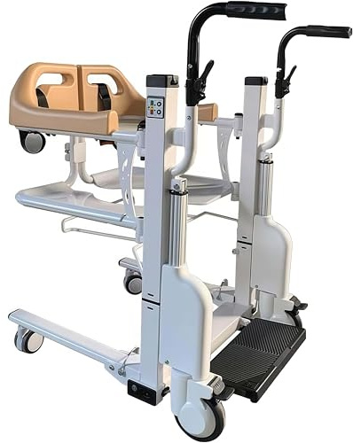 Electric Patient Lift Wheelchair with 180° Split Seat for Elderly, Paralyzed Transfer, Home and Bathroom Transport Aid