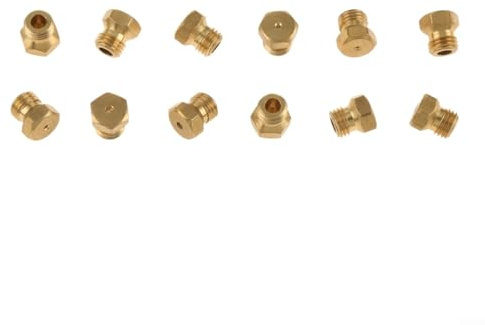 GLFLOW Propanbrenner-Düsen-Set, Messing-Gasherd-Düsen-Konvertierungsset, 36 Stück mit M6 x 0,75 mm Gewinde für LPG-Propangas-Brenner-Ersatz (Beutel)