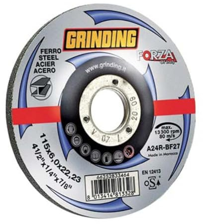 10PZ DISCO ABRASIVO SBAVO FERRO FORZA GRINDING MM 115X22,2 H.MM 6,0