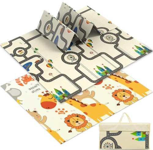Huracan Krabbelmatte Baby, Faltbar Spielmatte Kinder, Spieldecke 200x180x1cm, Spieldecke Krabbeldecke Für Baby, Babymatte Kindermatte, Schaumstoffmatte Kinderteppich, Bodenmatte Kinder, Babygeschenk
