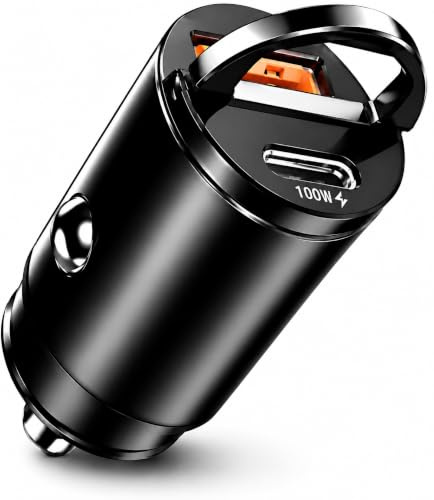 100W Car Charger Adapter, USB C car Cigarette Lighter USB Charger Car Adapter 12V USBC Socket Fast Charging for i-Phone 17,16 Pro Max,Sam-sung S26,Quick Charge Protocols & Intelligent Charge Feature