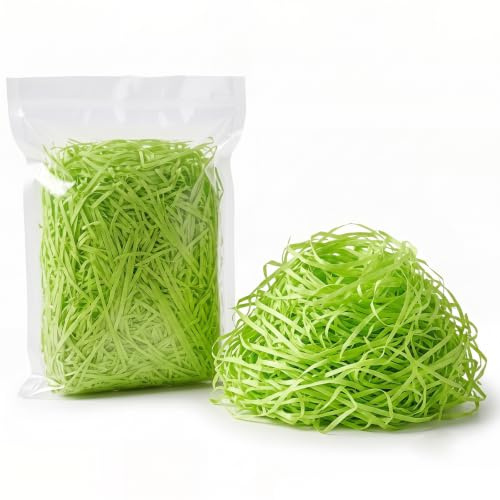 Mavricol 160g Pappersstrimlor Fyllnad, Ljusgrön | Ljusgrön fyllnad för påsk och naturförpackningar