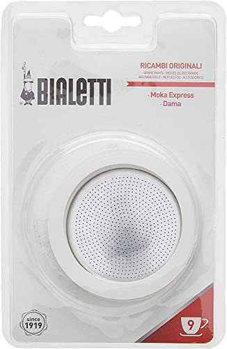 Bialetti Stovetop, set di 9 contenitori per gas e filtri di ricambio per macchina da caffè espresso