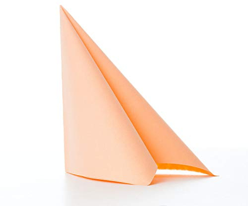 AROBA 50 Stück Airlaid Servietten 40x40 cm - Stoffähnliche Einweg Tischservietten - Hochwertige Dekorative Servietten für Hochzeit, Events, Hotels, Restaurants - Pfirsich