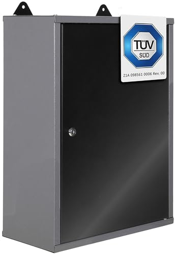Ondis24 Werkstatt Hängeschrank Metall Werkzeugschrank abschließbar Grau Schwarz 42 cm - Tim