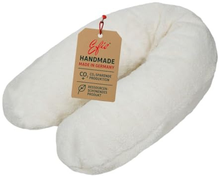 Efie Relax Still- & Lagerungskissen – ca. 180 cm – Bezug 100% Bio-Baumwolle (KBA) – Inlett mit EPS-Mikroperlen – ergonomisches Schwangerschaftskissen – Made in Germany