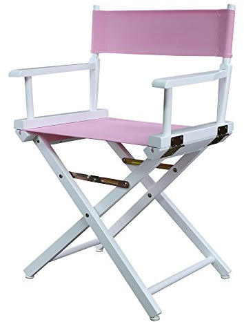 Casual Home 200-01/021-22 Director Chair 18 - Classic Height WhiteFrame/Pink Canvas