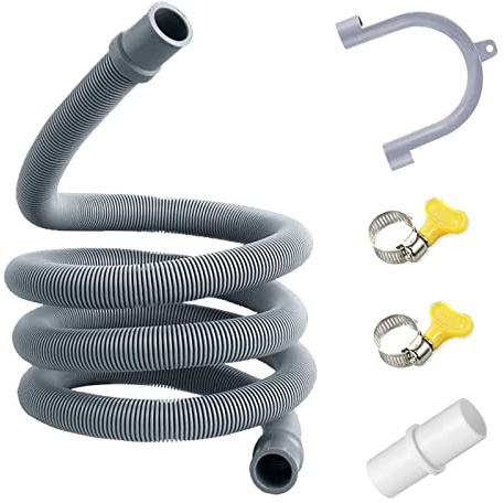 Yuemuop Flexible d'évacuation Universel, Tuyau de Vidange en Plastique, Kit de Rallonge de Tuyau de Vidange 3M pour Tuyau de Lave-Vaisselle Sèche-Linge