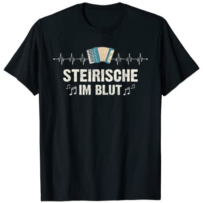 Akkordeon Steirische Herzschlag Ziehharmonika Harmonika T-Shirt