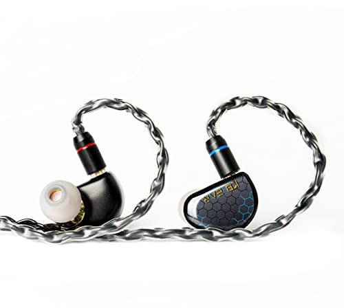 NEX KBEAR Ink HiFi-In-Ear-Monitor mit 8,8 mm Durchmesser DLC-Membran 8 Kerne aus sauerstofffreiem Kupfer, versilberter Draht, geräuschisoliertes, abnehmbares Kabel für Musiker, Drumer, Sänger, Bühne