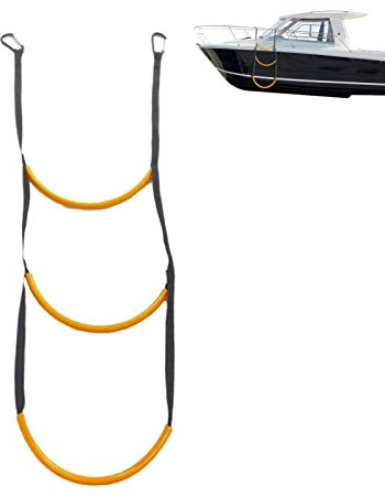 Marine Strickleiter Boot - Schlauchboot Leiter Mit 3 Stufen Einstiegsleiter,Schlauchbootleiter,Sicher Und Zuverlässig Bootsleiter Yacht-Ausrüstung Leiter, Bootsleiter Assist,Perfekt Für Schlauchboote